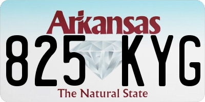 AR license plate 825KYG