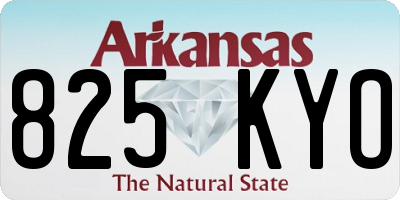 AR license plate 825KYO