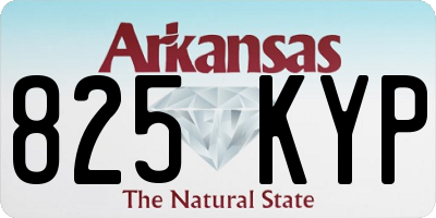 AR license plate 825KYP
