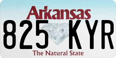 AR license plate 825KYR