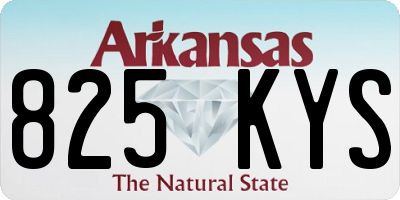 AR license plate 825KYS