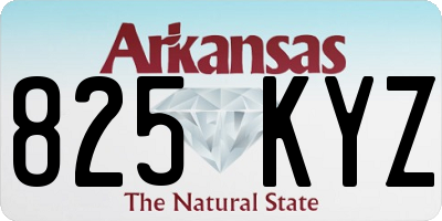 AR license plate 825KYZ