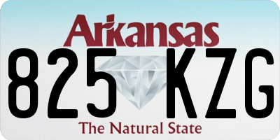 AR license plate 825KZG