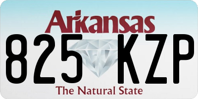 AR license plate 825KZP