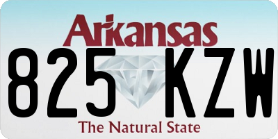 AR license plate 825KZW