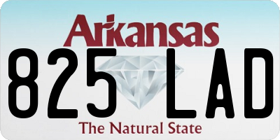 AR license plate 825LAD