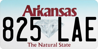 AR license plate 825LAE