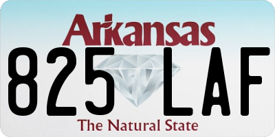 AR license plate 825LAF