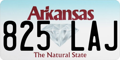 AR license plate 825LAJ