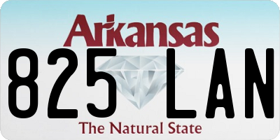 AR license plate 825LAN