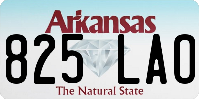 AR license plate 825LAO