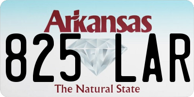 AR license plate 825LAR