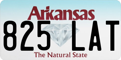 AR license plate 825LAT