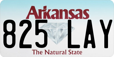 AR license plate 825LAY