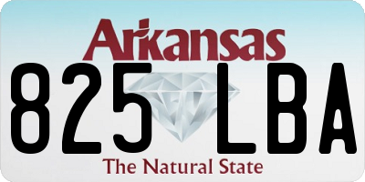 AR license plate 825LBA