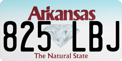 AR license plate 825LBJ