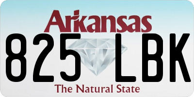AR license plate 825LBK