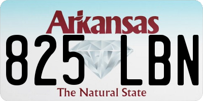 AR license plate 825LBN