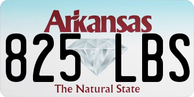 AR license plate 825LBS