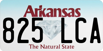 AR license plate 825LCA