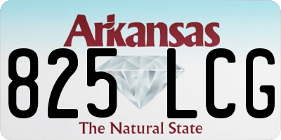 AR license plate 825LCG