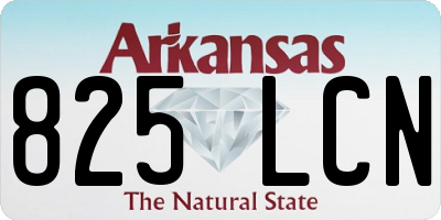 AR license plate 825LCN