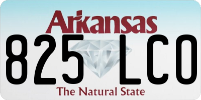 AR license plate 825LCO