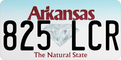 AR license plate 825LCR