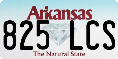 AR license plate 825LCS
