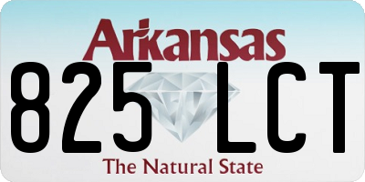 AR license plate 825LCT