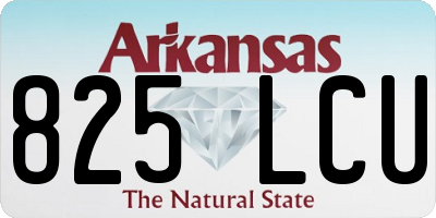 AR license plate 825LCU