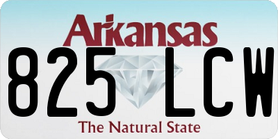 AR license plate 825LCW