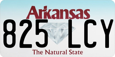 AR license plate 825LCY