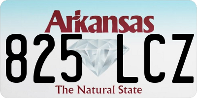 AR license plate 825LCZ