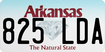 AR license plate 825LDA