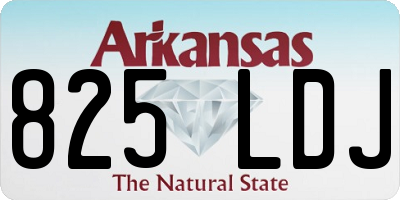 AR license plate 825LDJ