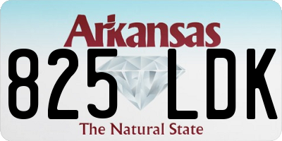 AR license plate 825LDK