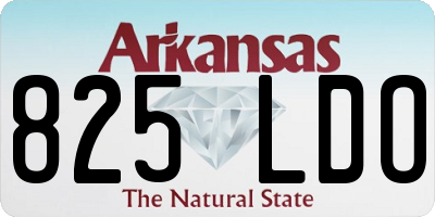 AR license plate 825LDO