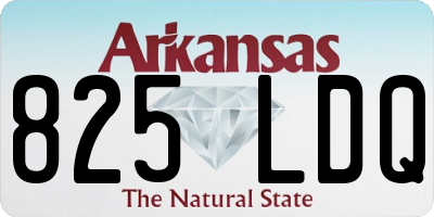 AR license plate 825LDQ