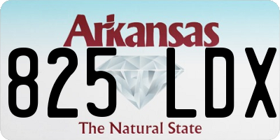 AR license plate 825LDX
