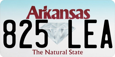 AR license plate 825LEA