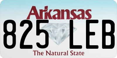 AR license plate 825LEB