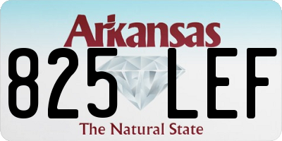 AR license plate 825LEF
