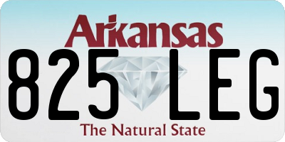 AR license plate 825LEG