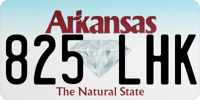 AR license plate 825LHK