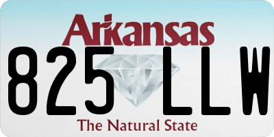 AR license plate 825LLW