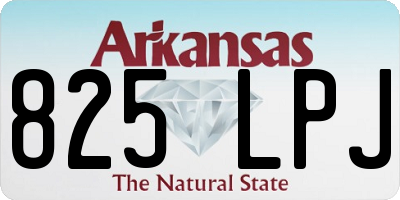 AR license plate 825LPJ