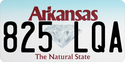AR license plate 825LQA