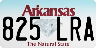AR license plate 825LRA