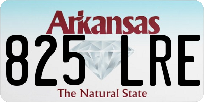 AR license plate 825LRE